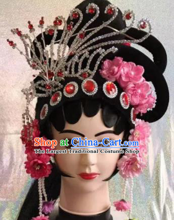 Chinese Traditional Beijing Opera Imperial Consort Wigs and Hairpins Peking Opera Diva Hair Accessories for Women
