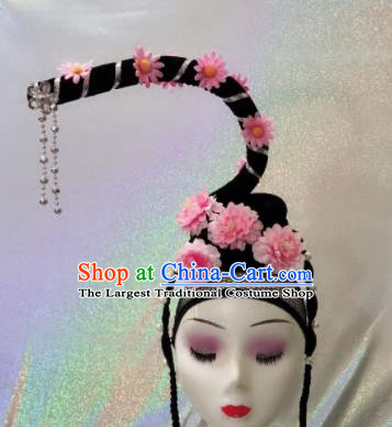 Chinese Traditional Beijing Opera Young Lady Wigs and Hairpins Peking Opera Peri Hair Accessories for Women