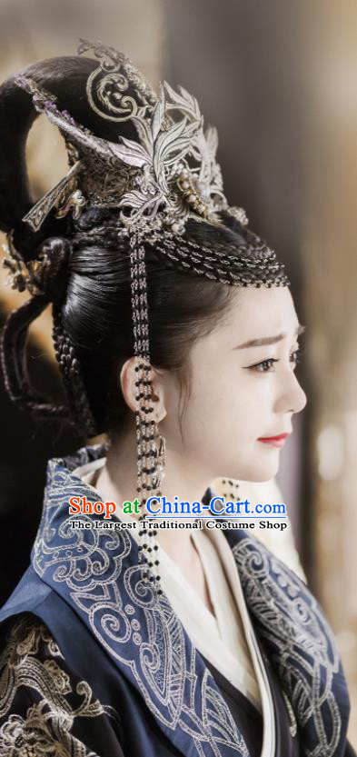 Chinese Drama Queen Dugu Northern Zhou Dynasty Empress Hanfu Dress Ancient Historical Costume and Headpiece for Women