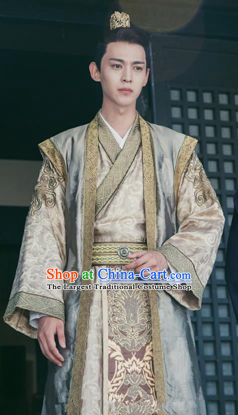 Drama Queen Dugu Chinese Ancient Sui Dynasty Crown Prince Yang Guang Historical Costume for Men