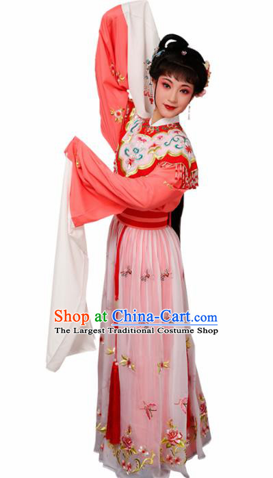 Chinese Traditional Beijing Opera Princess Costume Peking Opera Diva Orange Dress for Women