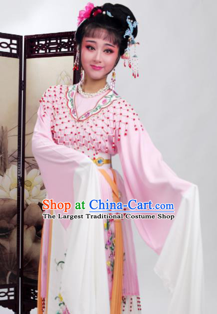 Chinese Traditional Huangmei Opera Princess Pink Dress Beijing Opera Hua Dan Costume for Women