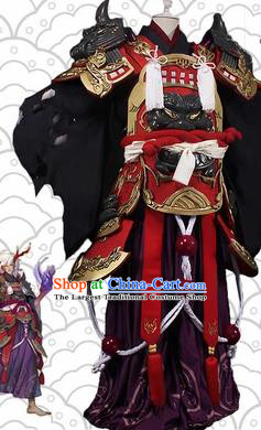 Chinese Traditional Ancient Swordsman Costume Cosplay General Body Armour for Men