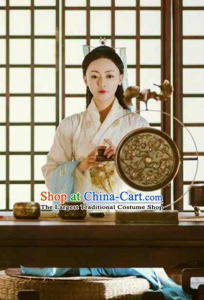 The Lengend of Haolan Ancient Chinese Warring States Period Nobility Lady Historical Costume and Headpiece for Women