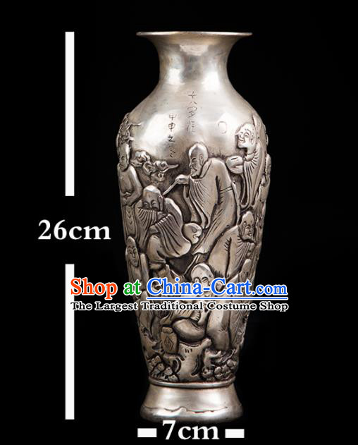 Chinese Traditional Feng Shui Items Taoism Bagua Cupronickel Vase Decoration