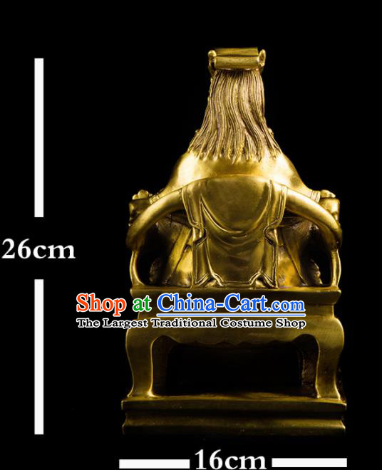 Chinese Traditional Feng Shui Items Taoism Bagua Decoration Brass Dragon King Statue
