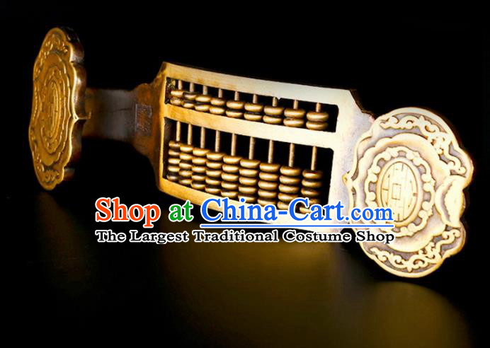 Chinese Traditional Feng Shui Items Taoism Bagua Brass Lucky Abacus Decoration