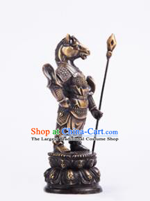 Chinese Traditional Feng Shui Items Taoism Bagua Brass Chinese Zodiac Horse Statue Decoration
