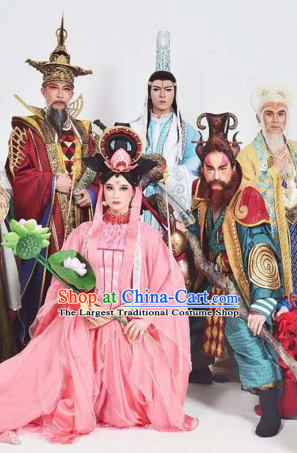 Free Shipping Brand New Ancient Chinese Eight Immortals Costumes Complete Set