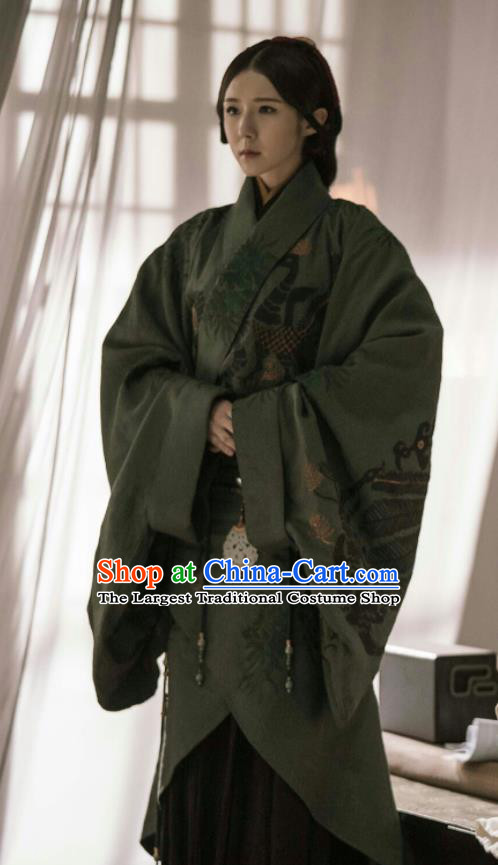 Chinese Ancient Dowager The Lengend of Haolan Warring States Period Historical Costume and Headpiece Complete Set