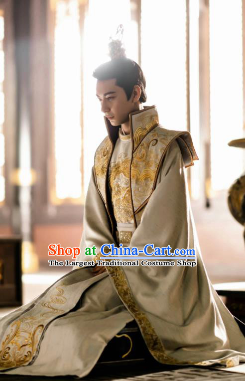 Traditional Chinese Ancient Drama Royal Highness Embroidered Costume Tang Dynasty Crown Prince Hanfu Clothing for Men