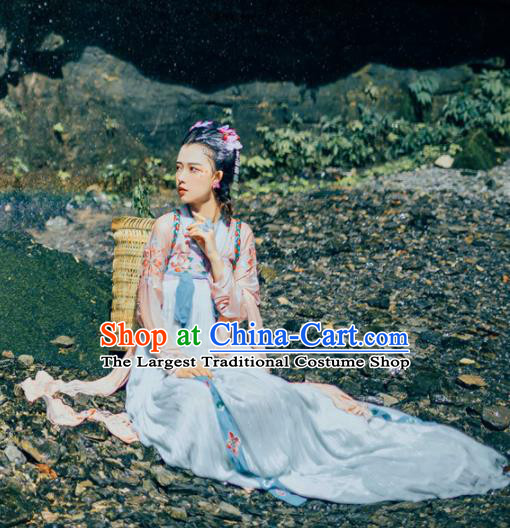 Chinese Traditional Tang Dynasty Nobility Lady Hanfu Dress Ancient Palace Princess Costume for Women