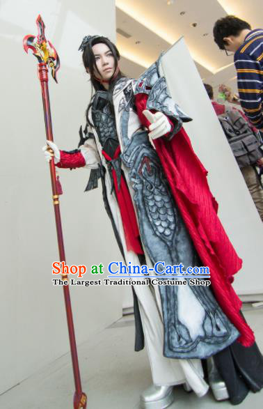 Chinese Traditional Cosplay General Costume Ancient Swordsman Armor Clothing for Men