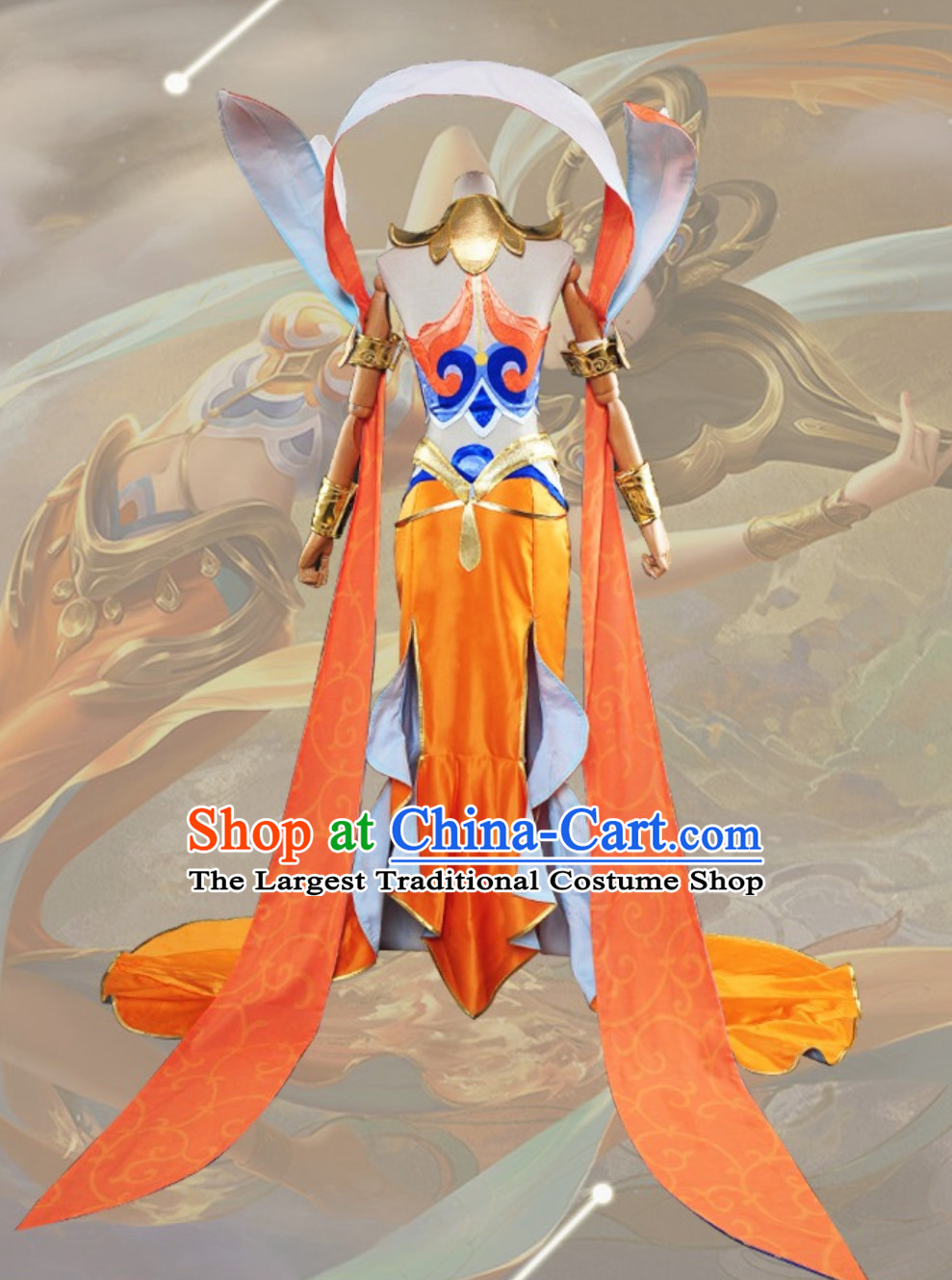 Asian Classical White Tara Deity Costume and Accessories Complete Set