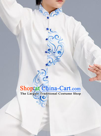 Asian Chinese Martial Arts Wushu Embroidered Costume Traditional Tai Ji Tang Suit Kung Fu Training Uniform for Women