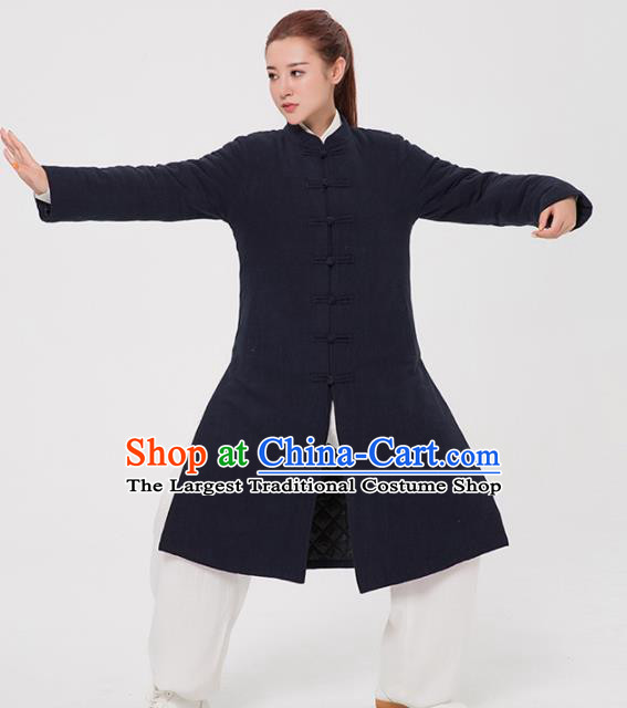 Asian Chinese Martial Arts Traditional Kung Fu Costume Tai Ji Training Group Competition Cotton Padded Coat for Women