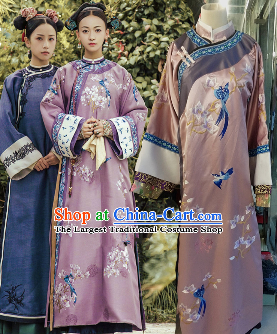 Chinese Traditional Manchu Imperial Qing Dynasty Empress Costumes Clothing for Women