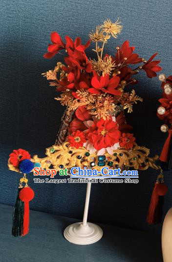 Chinese Handmade Hat Hair Accessories Halloween Modern Fancywork Headwear for Women