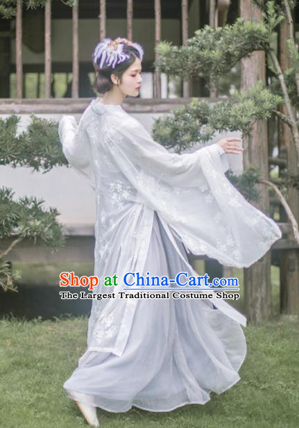 Traditional Chinese Tang Dynasty Imperial Consort Hanfu Dress Ancient Peri Goddess Costume for Women