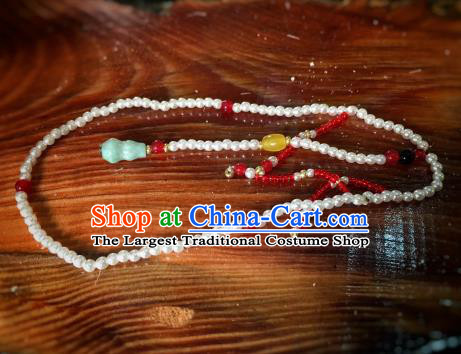 Handmade Chinese Hanfu Necklace Traditional Ancient Qing Dynasty Necklet Accessories for Women