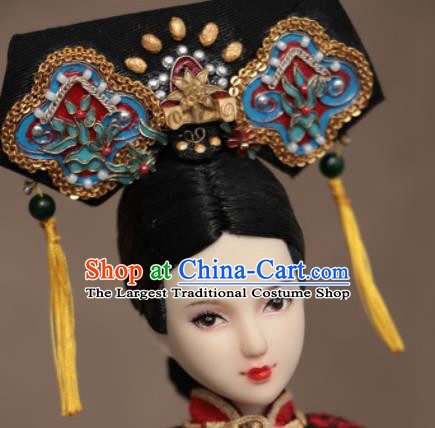 Chinese Ancient Palace Lady Headwear Traditional Qing Dynasty Manchu Princess Hair Accessories for Women