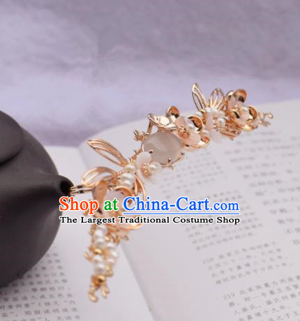 Chinese Ancient Princess Palace Flowers Hairpins Traditional Handmade Hanfu Hair Accessories for Women