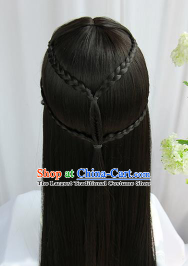 Handmade Chinese Traditional Hanfu Wigs Sheath Ancient Princess Chignon for Women