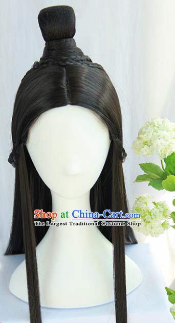 Handmade Chinese Traditional Han Dynasty Hanfu Wigs Sheath Ancient Princess Chignon for Women
