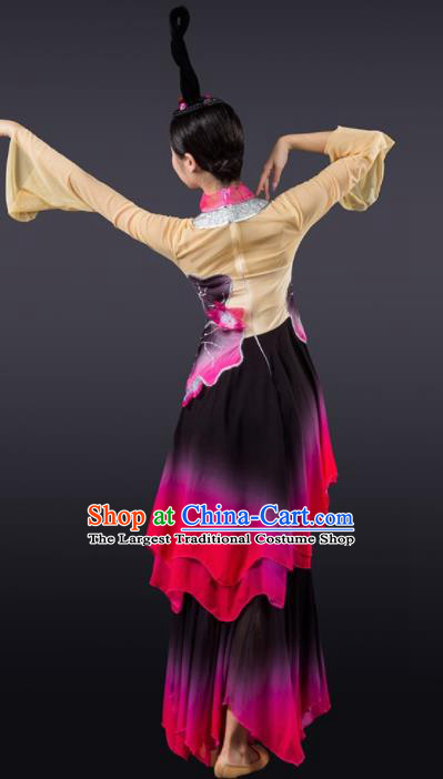 Chinese Classical Dance Umbrella Dance Costume Traditional Stage Performance Dress for Women