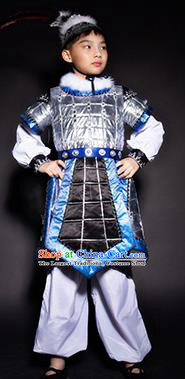 Chinese Mongolian Nationality Stage Performance Costume Traditional Ethnic Minority Clothing for Kids