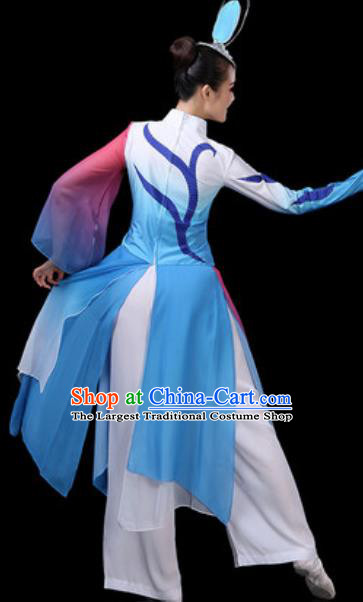 Traditional Chinese Classical Dance Dress Umbrella Dance Stage Performance Costume for Women
