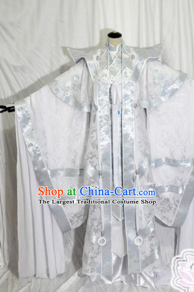Traditional Chinese Swordsman Hanfu Clothing Ancient Royal Highness Embroidered Costume for Men