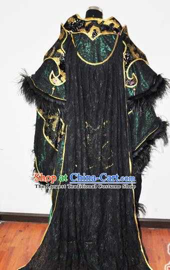 Traditional Chinese Cosplay Taoist Priest Green Hanfu Clothing Ancient Swordsman Royal Highness Embroidered Costume for Men