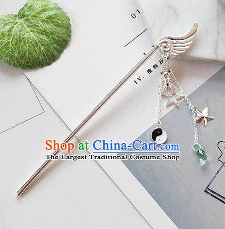Traditional Chinese Handmade Hair Accessories Ancient Swordswoman Tassel Hairpins for Women