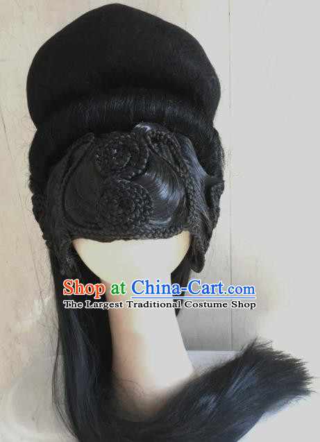 Traditional Chinese Tang Dynasty Queen Wigs Ancient Palace Princess Chignon Hair Accessories for Women