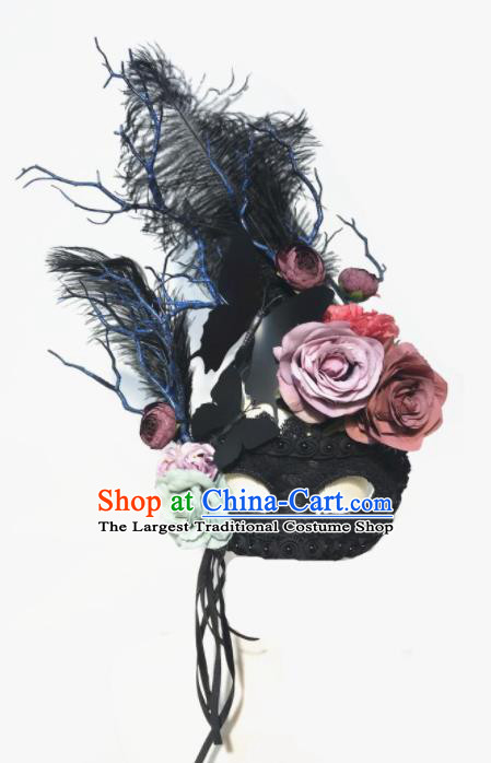 Top Halloween Stage Show Hair Accessories Brazilian Carnival Catwalks Mask and Headdress for Women