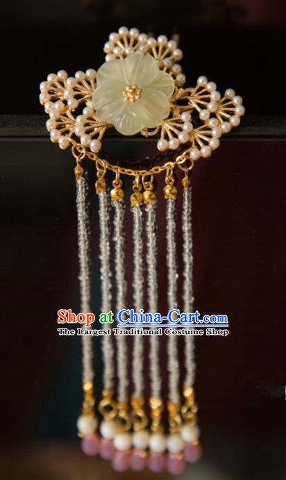 Chinese Handmade Hanfu Hairpins Pine Tassel Hair Claw Traditional Ancient Princess Hair Accessories for Women