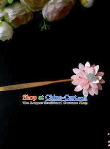 Chinese Handmade Hanfu Palace Lotus Hair Clip Hairpins Traditional Ancient Princess Hair Accessories for Women