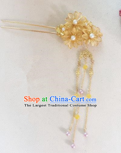 Handmade Chinese Traditional Hanfu Hair Clip Hairpins Ancient Tang Dynasty Imperial Consort Hair Accessories for Women