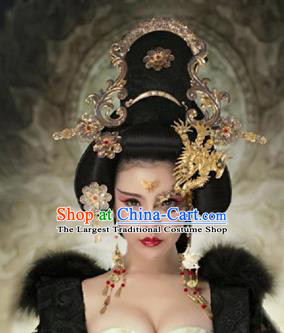 Chinese Handmade Hanfu Tang Dynasty Phoenix Mask Hairpins Traditional Ancient Imperial Consort Hair Accessories for Women
