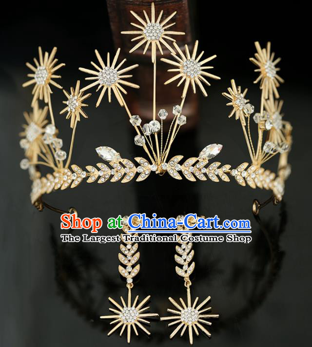 Top Grade Handmade Baroque Royal Crown Princess Wedding Bride Hair Accessories for Women