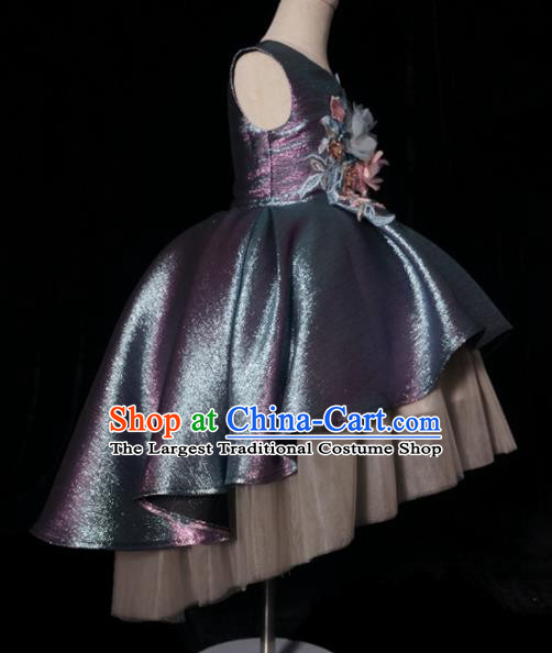 Top Grade Stage Show Dance Compere Full Dress Catwalks Court Princess Costume for Kids