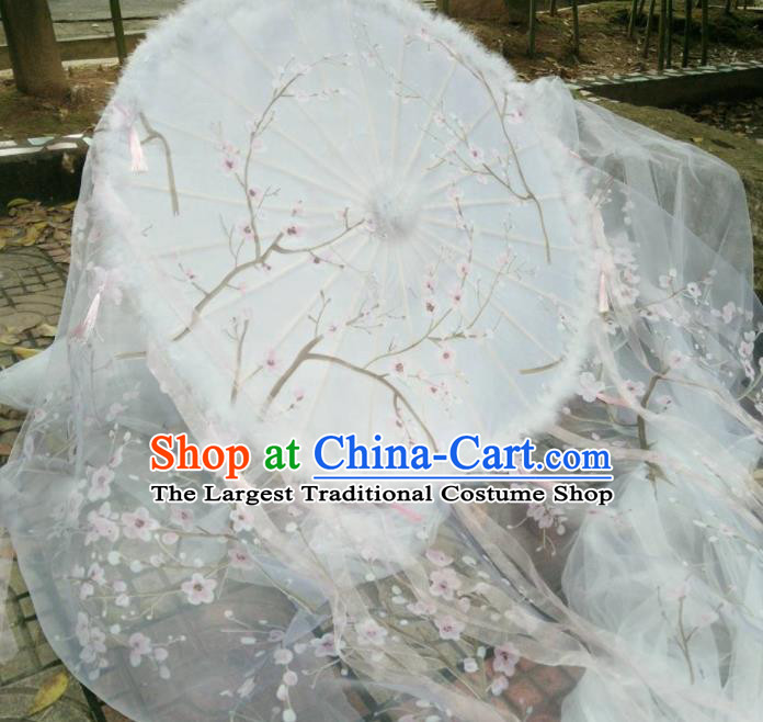Chinese Traditional Ribbon Tassel Umbrella Ancient Princess Umbrella for Women