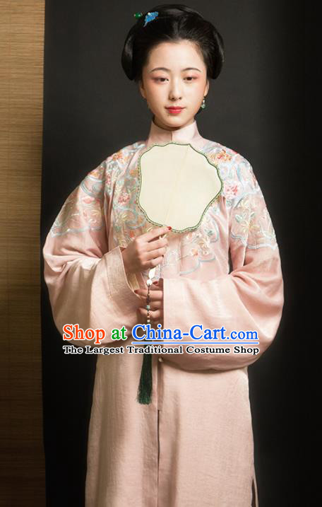 Chinese Traditional Ming Dynasty Imperial Consort Historical Costume Ancient Court Embroidered Hanfu Dress for Women
