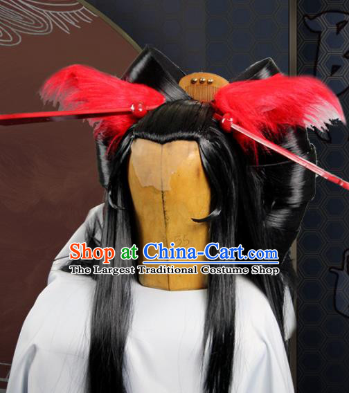 Chinese Traditional Cosplay Fox Peri Wig Ancient Princess Wig Sheath for Women