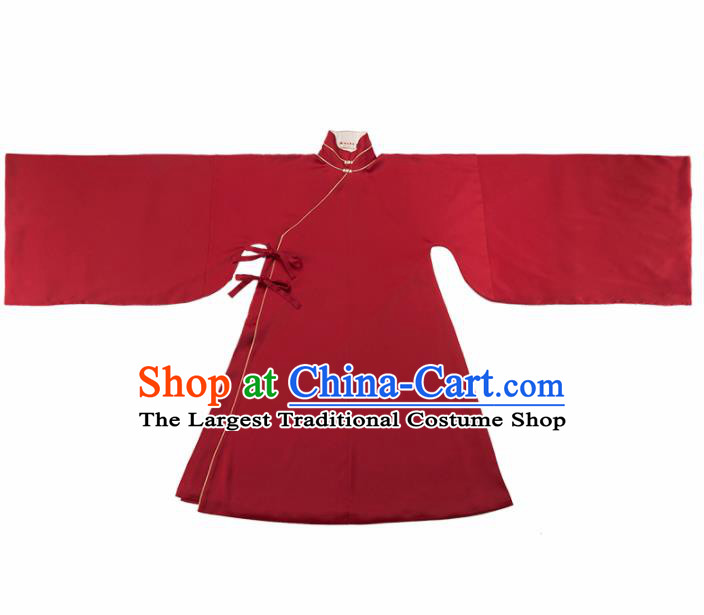 Chinese Traditional Ancient Princess Embroidered Red Hanfu Dress Ming Dynasty Court Lady Historical Costume for Women
