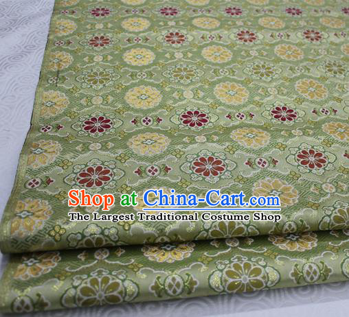 Asian Chinese Traditional Tang Suit Royal Pattern Green Brocade Satin Fabric Material Classical Silk Fabric