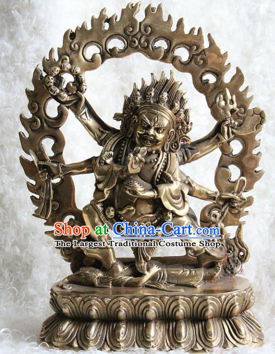 Chinese Traditional Feng Shui Items Buddhism Copper Statue Buddhist Sculpture Decoration