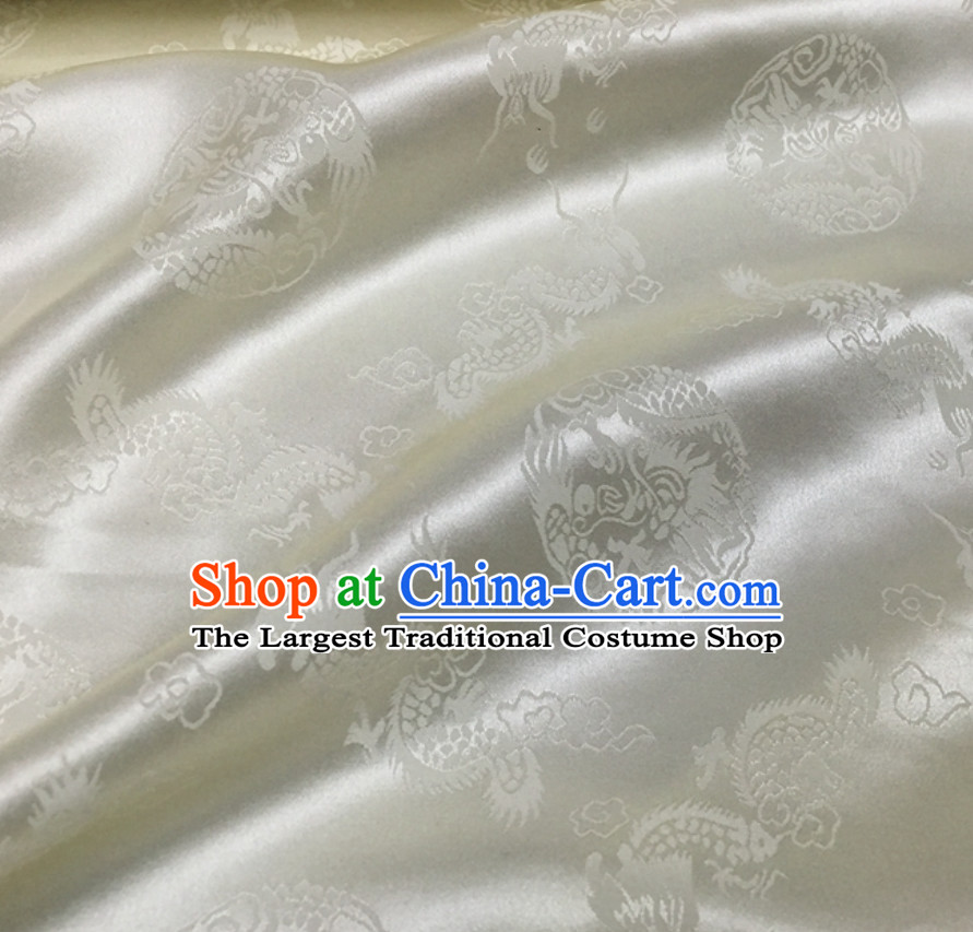 Beautiful Classic Royal 100% Pure Silk Round Dragon Pattern Fabric Chinese Traditional Silk Fabrics
