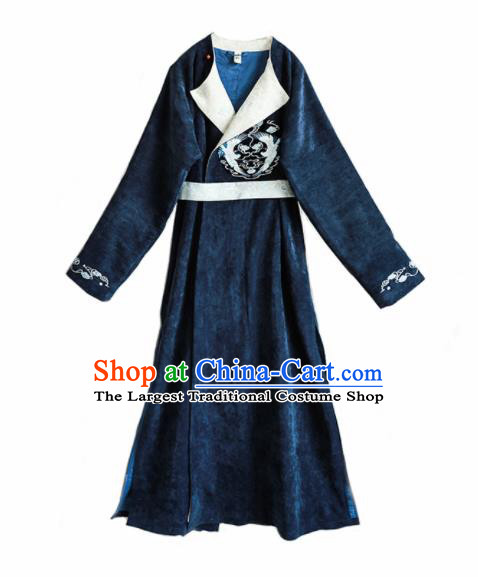 Chinese Ancient Tang Dynasty Historical Costume Traditional Imperial Bodyguard Embroidered Robe for Women